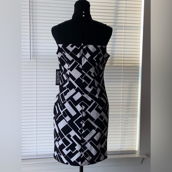 New York & Company - Geometric-Print Mesh-Inset Sheath Dress (NWT) - Picture 2 of 6